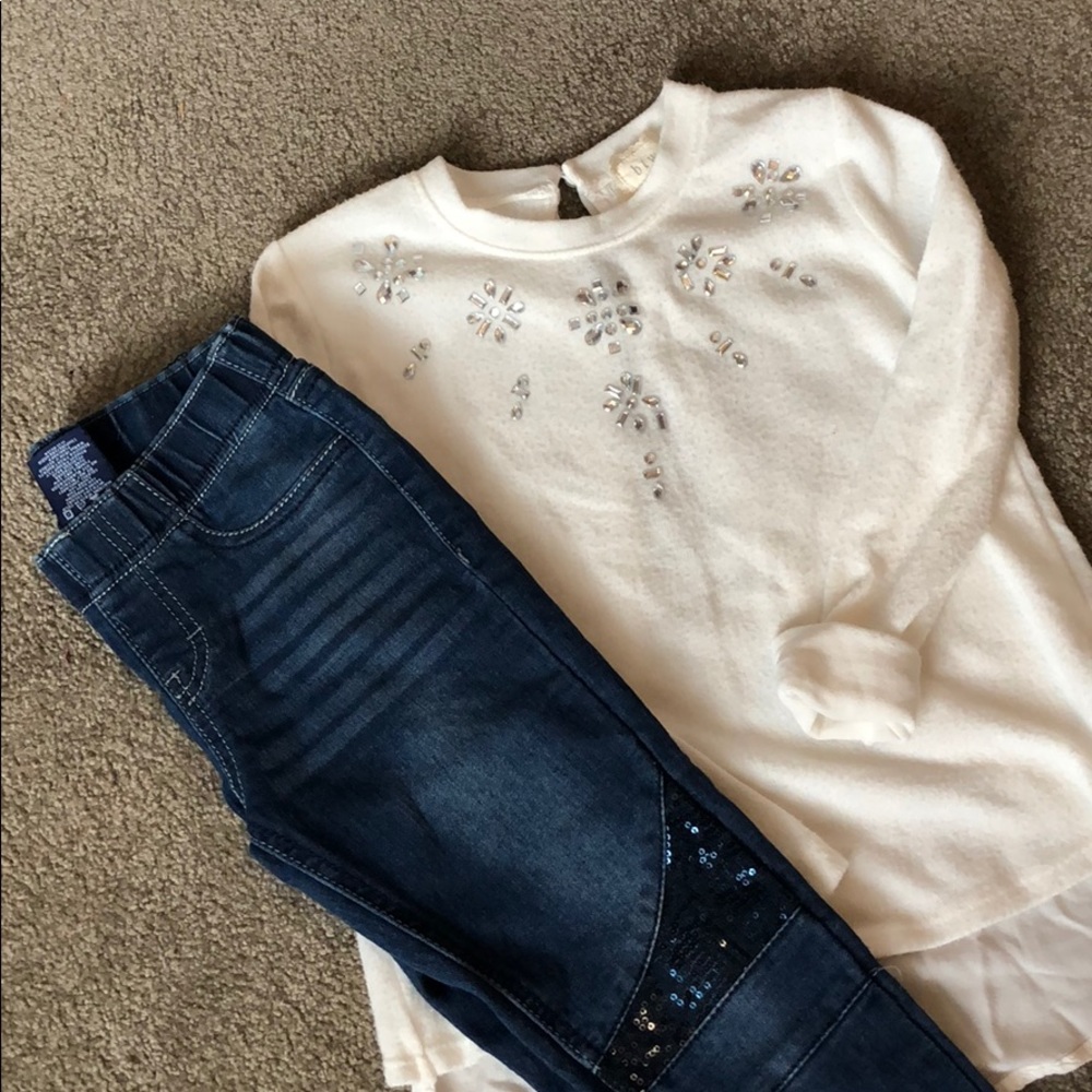 Jeans and top set size 6 to 7